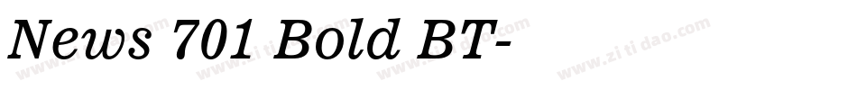 News 701 Bold BT字体转换